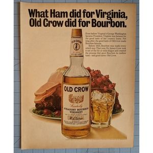 Vintage Print Ad 1972 Old Crow Bourbon